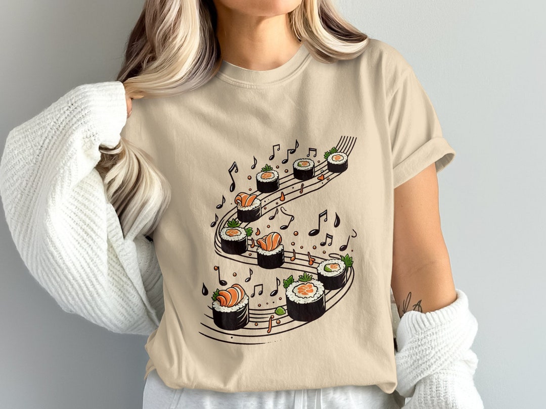 Camiseta Sushi Symphony, sudadera Sushi Roll, sudadera de cuello ...