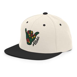 Gorra Shaka bordada, gorra Aloha Snapback, gorra hawaiana con flores, gorra ajustada de las islas del Pacífico, gorra botánica con hibisco, gorra Kanaka Maoli