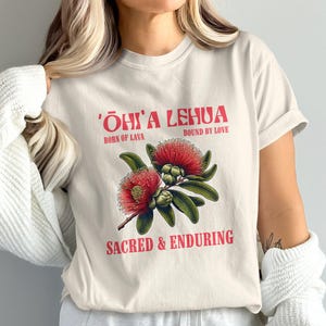 Ohi&#39;a Lehua Shirt, Hawaiian Flower Sweatshirt, Farmer&#39;s Market Crewneck, Plant Mom Sweater, Cottagecore Aesthetic Long Sleeve, Gift For Her
