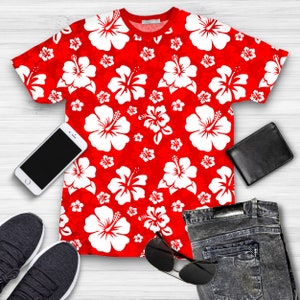 Floral Hibiscus Shirt, Local Hawaiian Shirt, Hawaii Travel Gift, Flower Print Top, Hawaii Family Vacation Tee, Unisex Hawaii Apparel