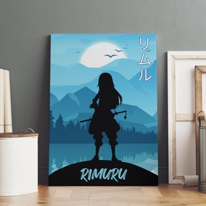 Japanse anime canvas, anime posterprint, moderne muurkunst, poster in Lofi-stijl, kawaii street art, Aziatische muurdecoratie, cadeau voor gamer