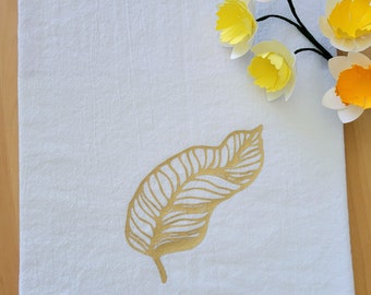 Leaves Flour Sack Tea Towel