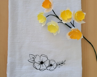 Floral Flour Sack Tea Towel