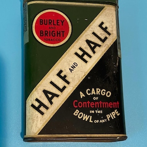 half and half tobacco near me SJ Cigars: Pipe 7oz. Can Vintage 1940s Lucky Strike Half