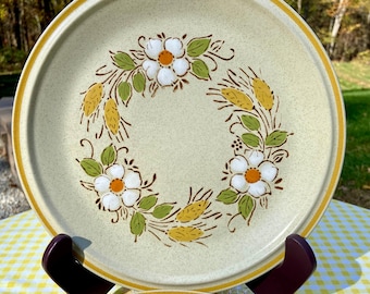 Hearthside (4) Garden Festival VTG Stoneware Dinner plates/10.5"/Prairie Flowers/Set of 4