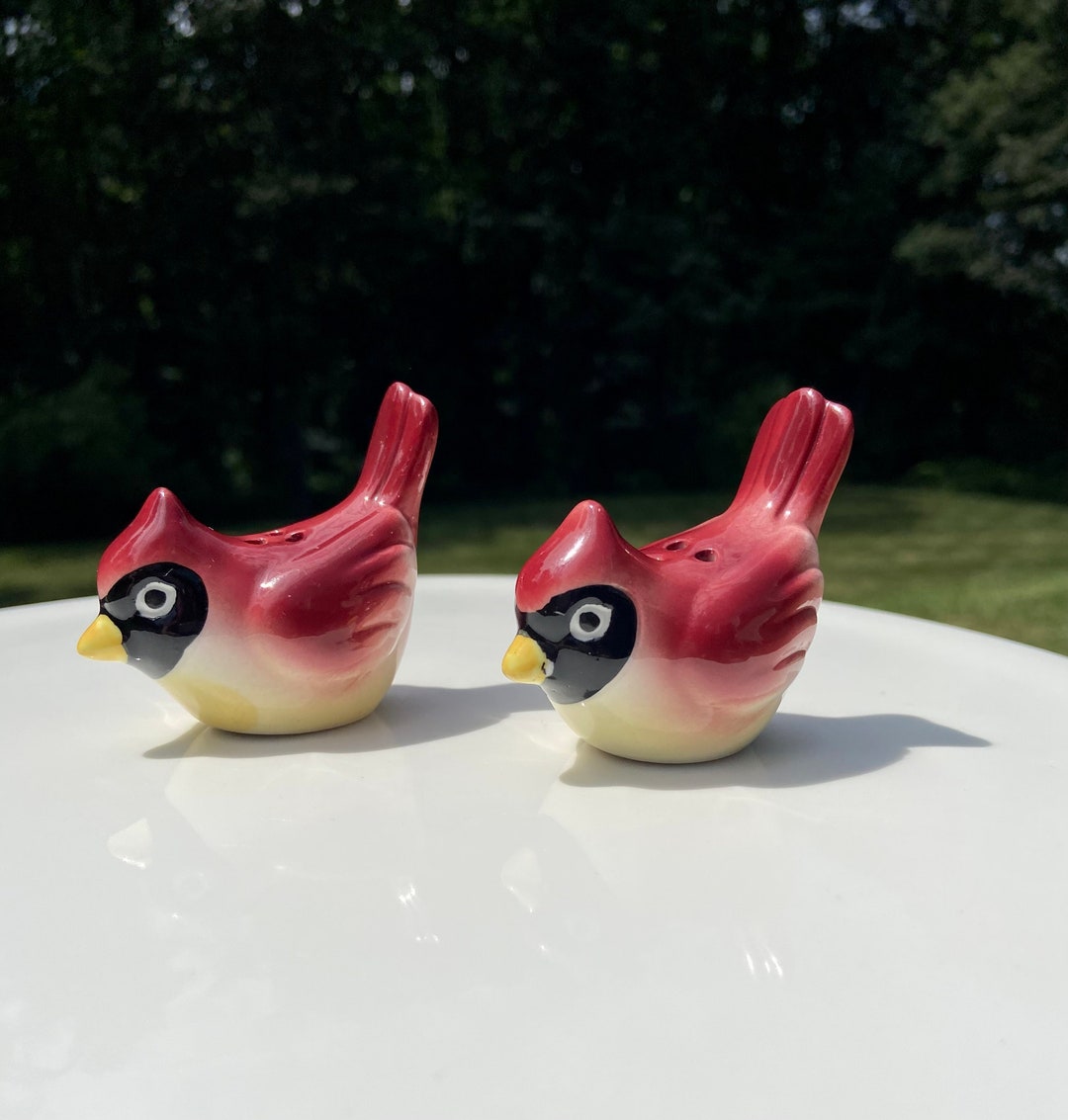 Vintage Cardinal Salt and Pepper Shakers Etsy