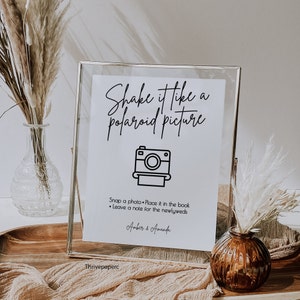 Polaroid Guest Book Sign, Photo Guest Book Sign  |  Template, Digital PNG Download, 014