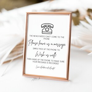 Audio Guestbook Sign, Phone Guestbook Sign, Wedding Guestbook Sign | Template, Digital Download, 001