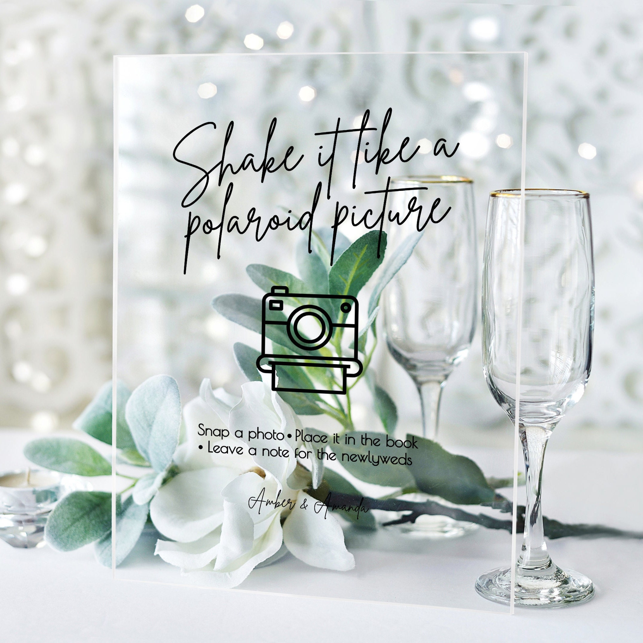 Polaroid Guest Book Sign Photo Guest Book Sign Template Etsy