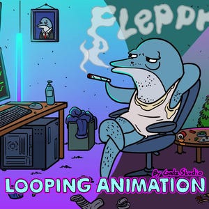 Aangepaste cartoon looping animatie-intro voor streamer, twitch, website-achtergrond, enz.