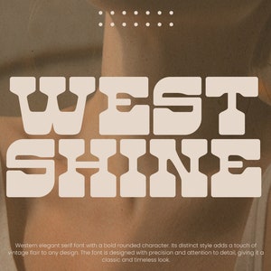 West Shine - Retro Font, Western Font, Country Font, Cricut Font, Cowgirl Font, Fonts for Cricut, Procreate Font, Vintage Font