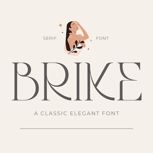 Modern Serif Font, Wedding Font, Vintage Font, Modern Font, Fonts for Cricut, Canva Fonts, Procreate Font, Feminine Calligraphy Alphabet