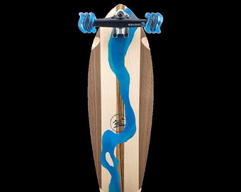 The River Longboard, Handcrfted board, Skateboard, Cruiser, Surfskate, Shark Wheels, Handmade, premium, high quality, unique, custom made