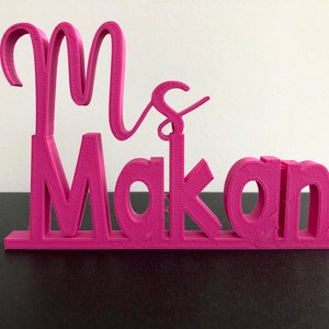 Teacher Gift, End of Year Teacher Gift, 3D printed Teacher Gift, Customized Name Plate, Thank You Teacher Gift,  Personalized Teacher Gift