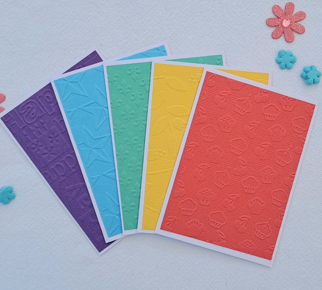 Shop Small Card Embossed Handmade Card Set, Blank Small Cards, Colorful Note Cards - Etsy