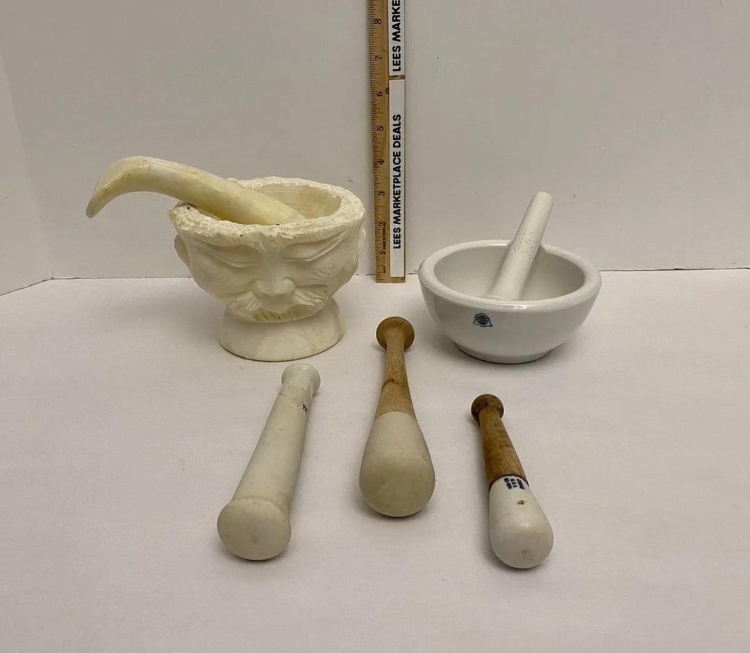 Antique Coors Pestle & Mortar Lot 7 Piece Lot Mixed Lot Estate Etsy