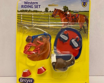 Set d'équitation western Breyer n° 2051 à l'échelle 1:9, traditionnel à partir de 8 ans.