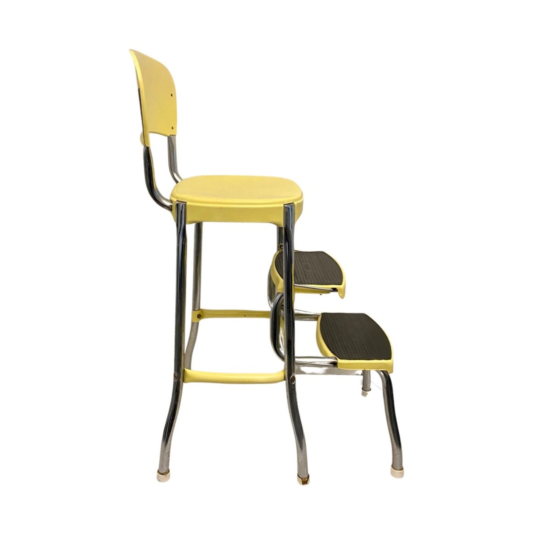 Vintage Cosco stylaire Step Stool Chair Pull Out Steps MCM Kitchen