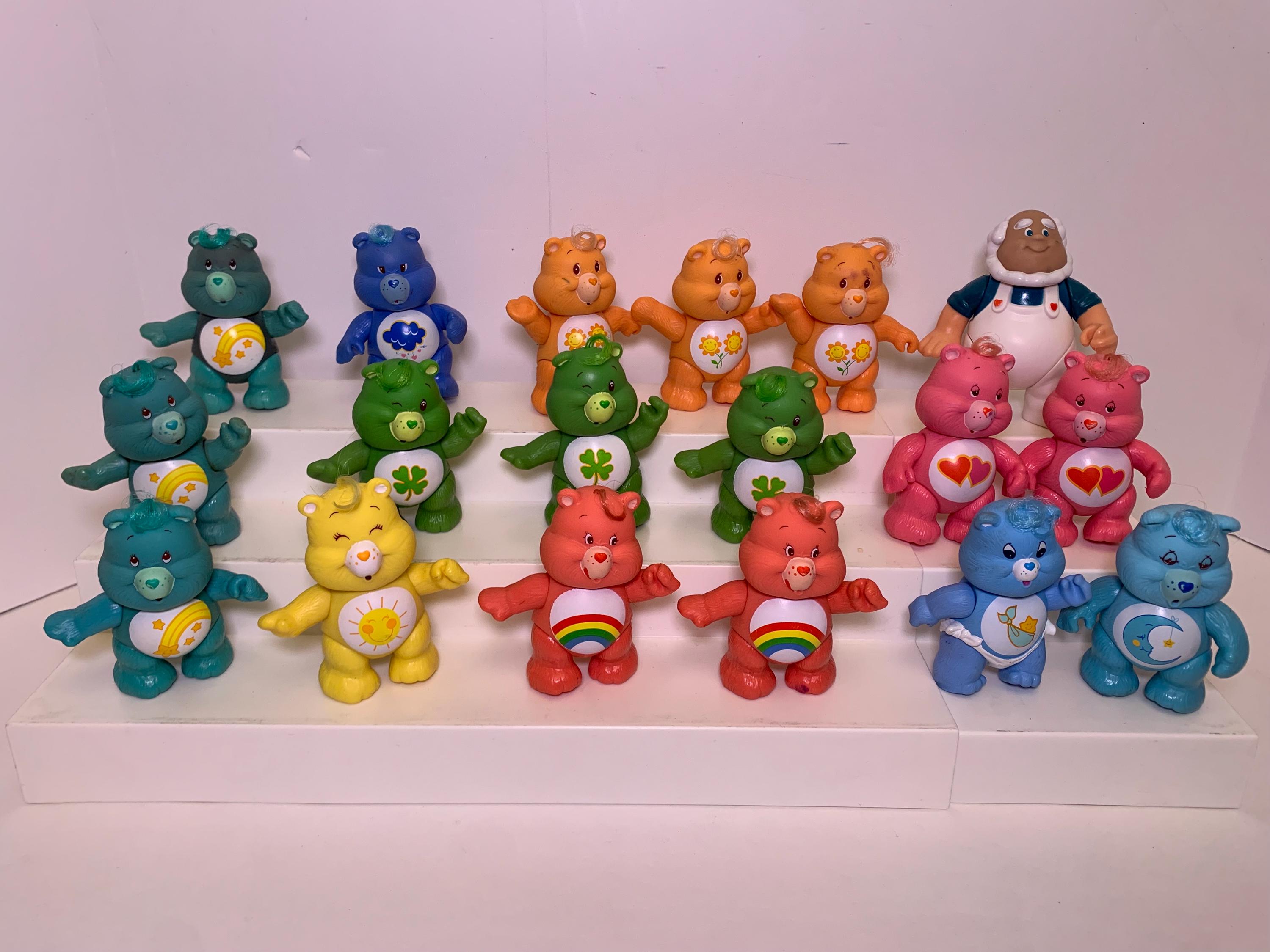 Lot of 5 Vintage 80's Care Bears Cloud Car, Rainbow Roller