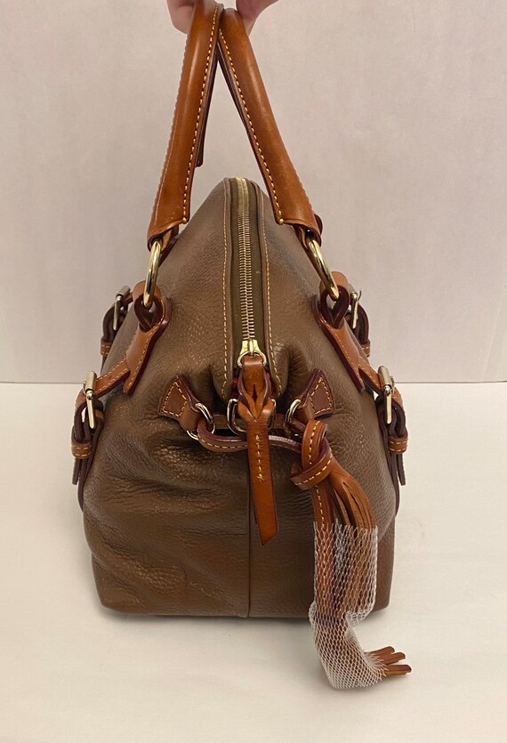 Vintage Dooney and Bourke Brown Pebble Grain Leather Satchel With Key Fob. Etsy Ireland