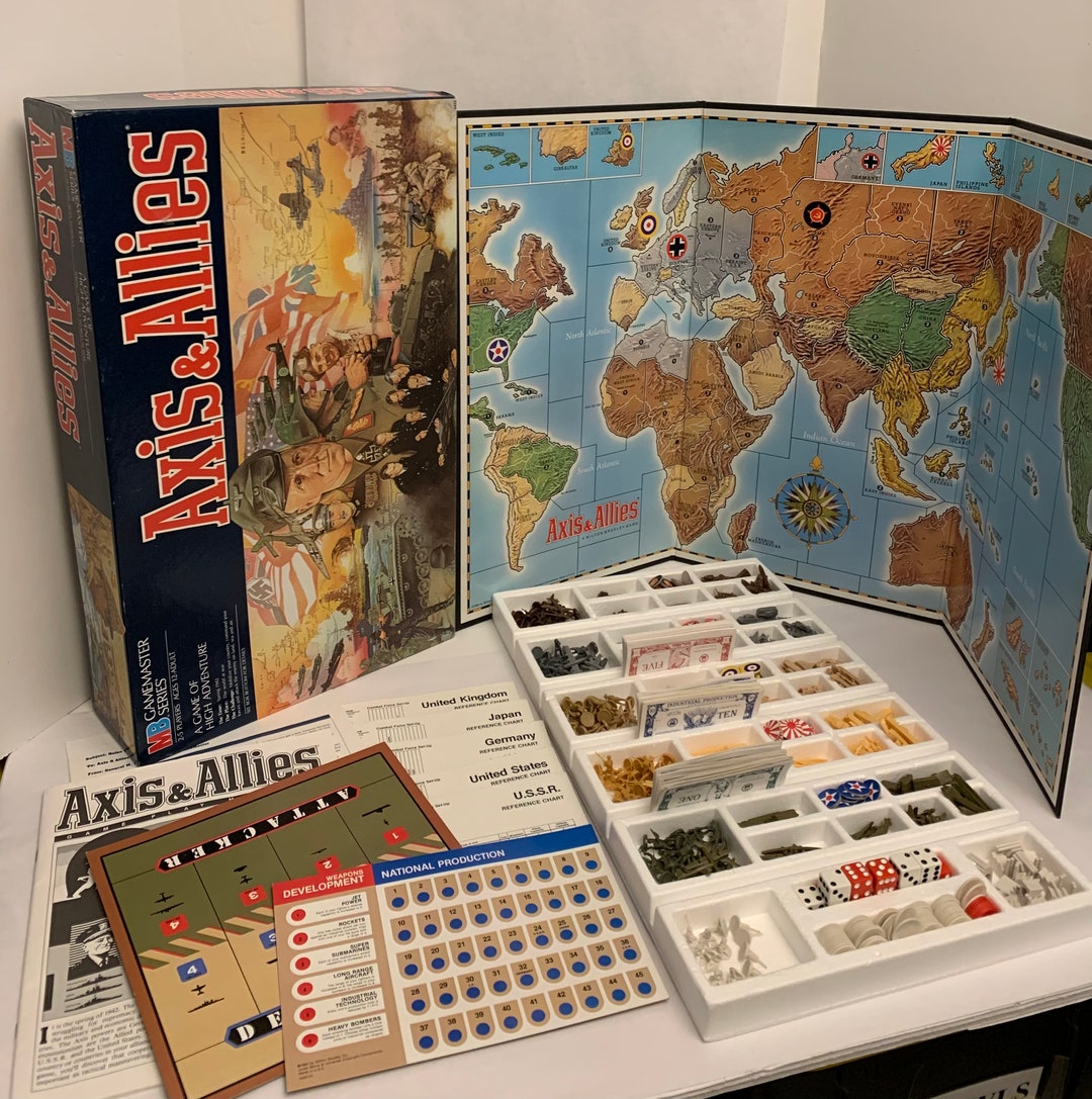 1987 Axis and Allies Strategy Game by Milton Bradley Etsy