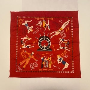 Vintage Elizabeth Arden “Rockabilly” 50’s Style Graphic Print Handkerchief Scarf.