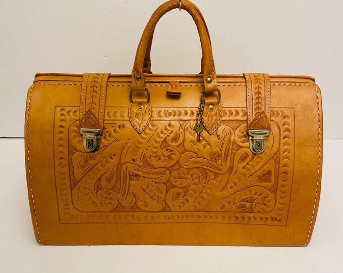 Handmade Retro Leather Satchel Bag with Large Capacity