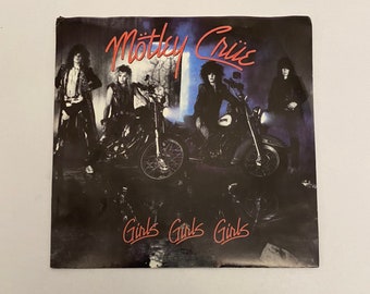 Vintage 1987 Motley Crue Vinyl 45 Girls Girls Girls Elektra.