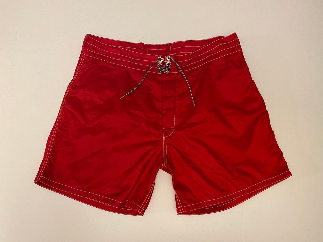 Birdwell Beach Britches Board Shorts Mens 33 Red Swim Trunks Etsy