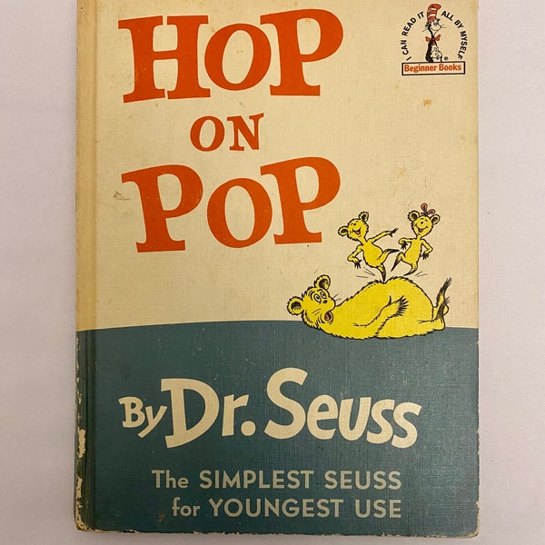 Hop On Pop 1963 by Dr. Seuss HC Book Club Edition Random House.