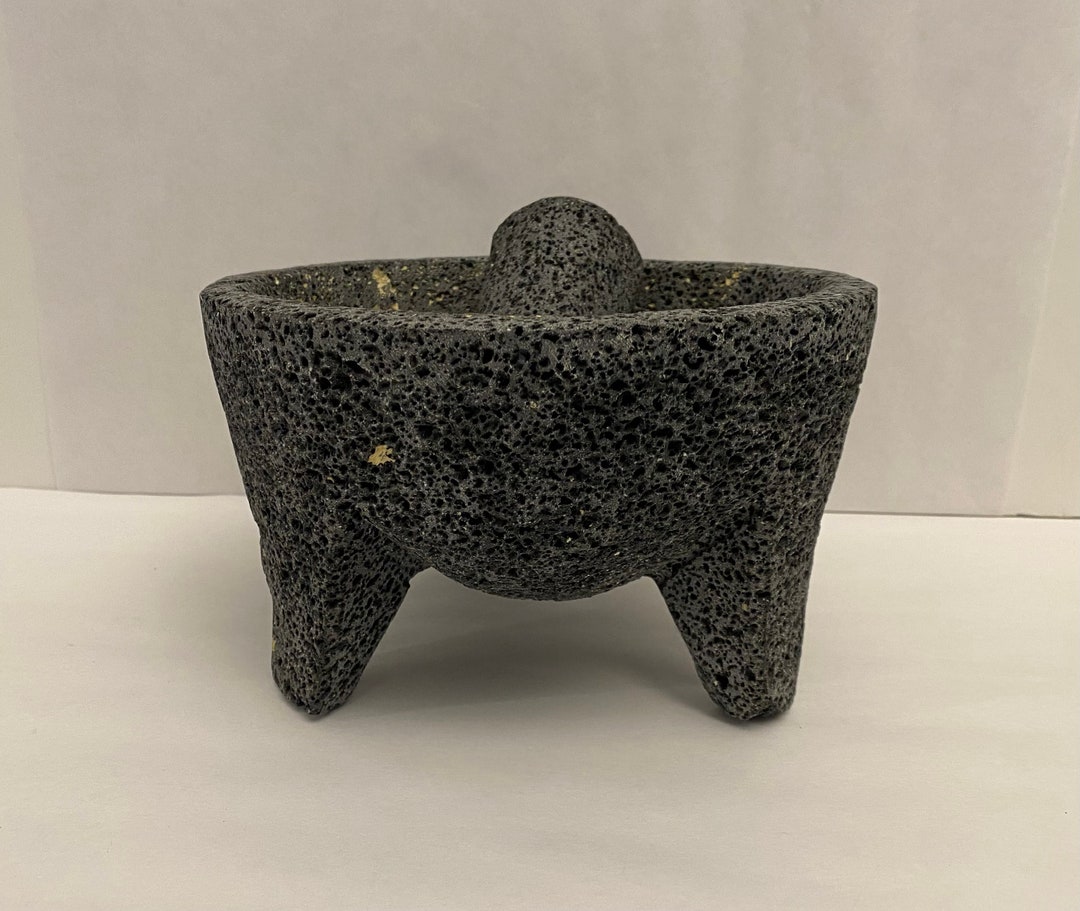 Molcajete 8 Mortar and Pestle, Mexican Handmade With Lava Stone. Etsy