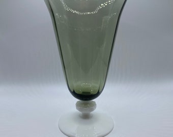 Johansfors Mid Century 6.25” Sweden Stemware Smoke Gray Milk Glass Stem (1) (A).