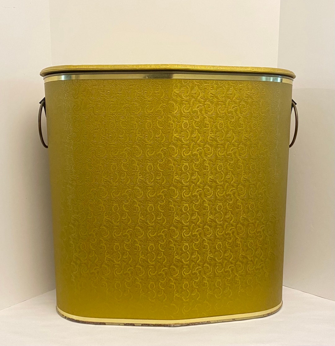 Vintage Gold Mid Century Aluminum Laundry Hamper by Counselor Etsy