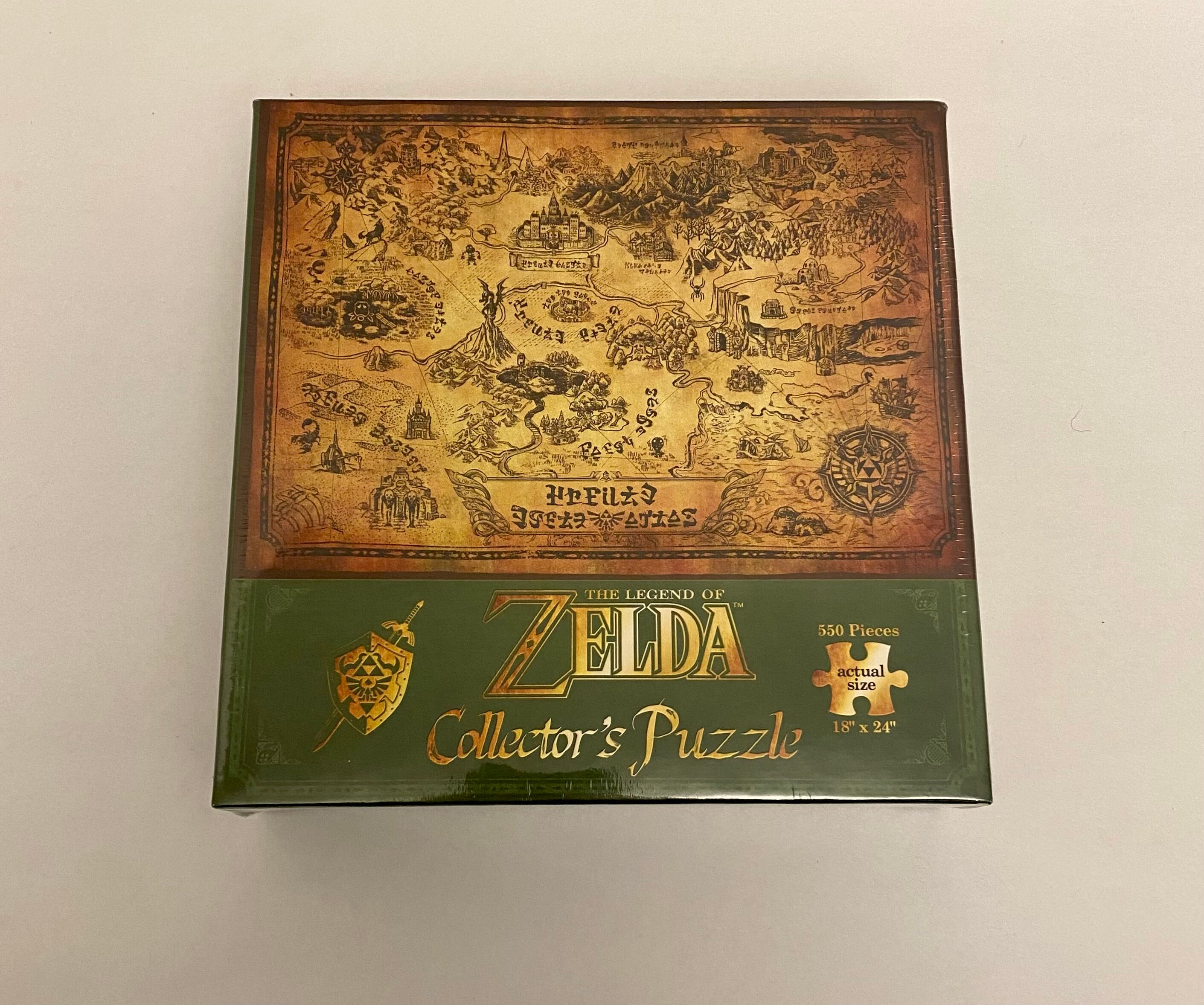 The Legend of Zelda Collector's Edition Puzzle NEW Hyrule Map 550 pcs, 18  x 24