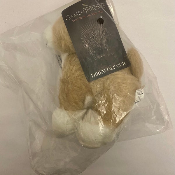 Game of Thrones Dire Wolf Direwolf Pup Summer 8” Plush New Factory Sealed.