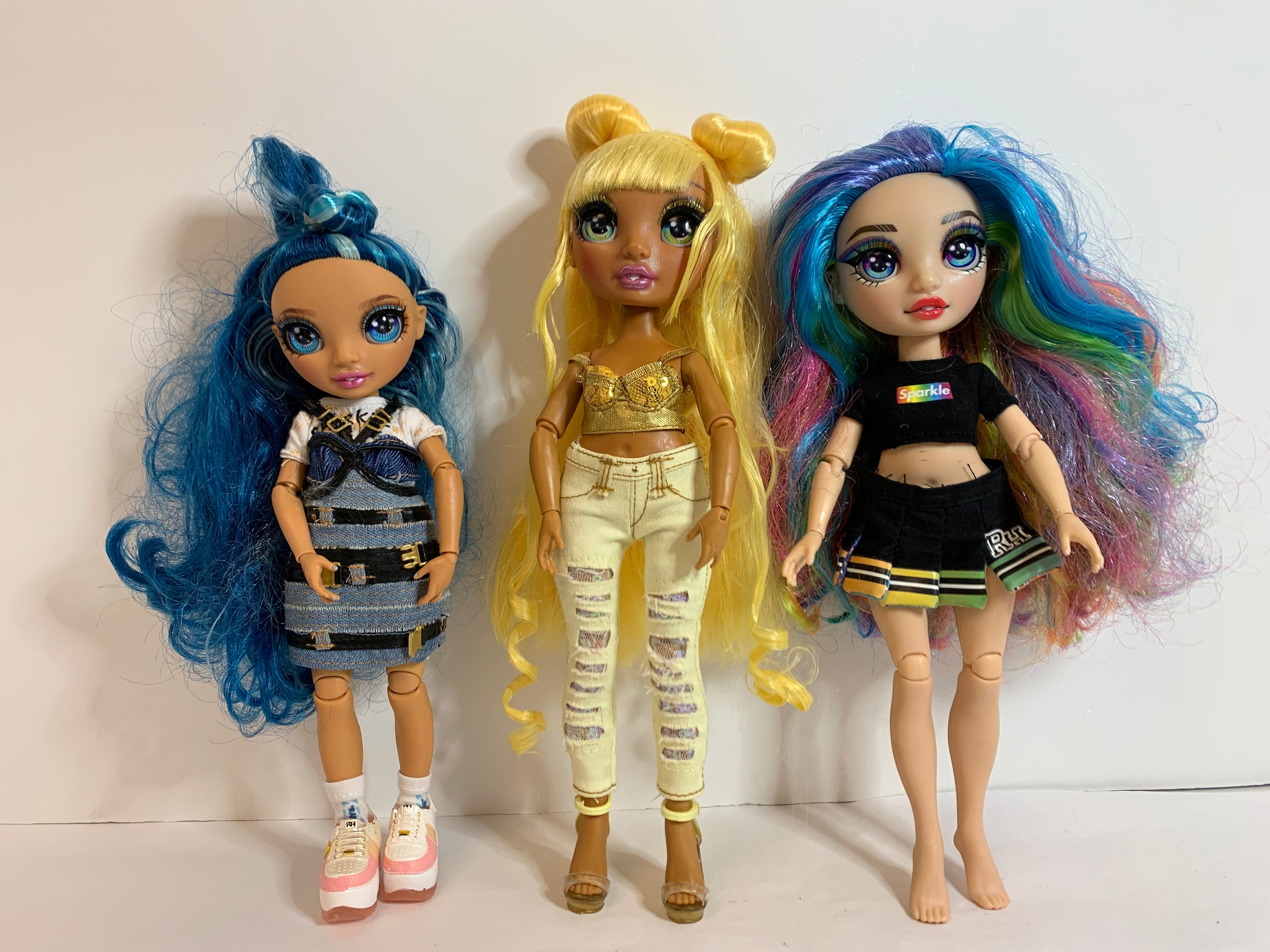 Lot of 3 Rainbow High Dolls Series 1 Sunny Madison, Amaya Raine, Skyler  Bradshaw 