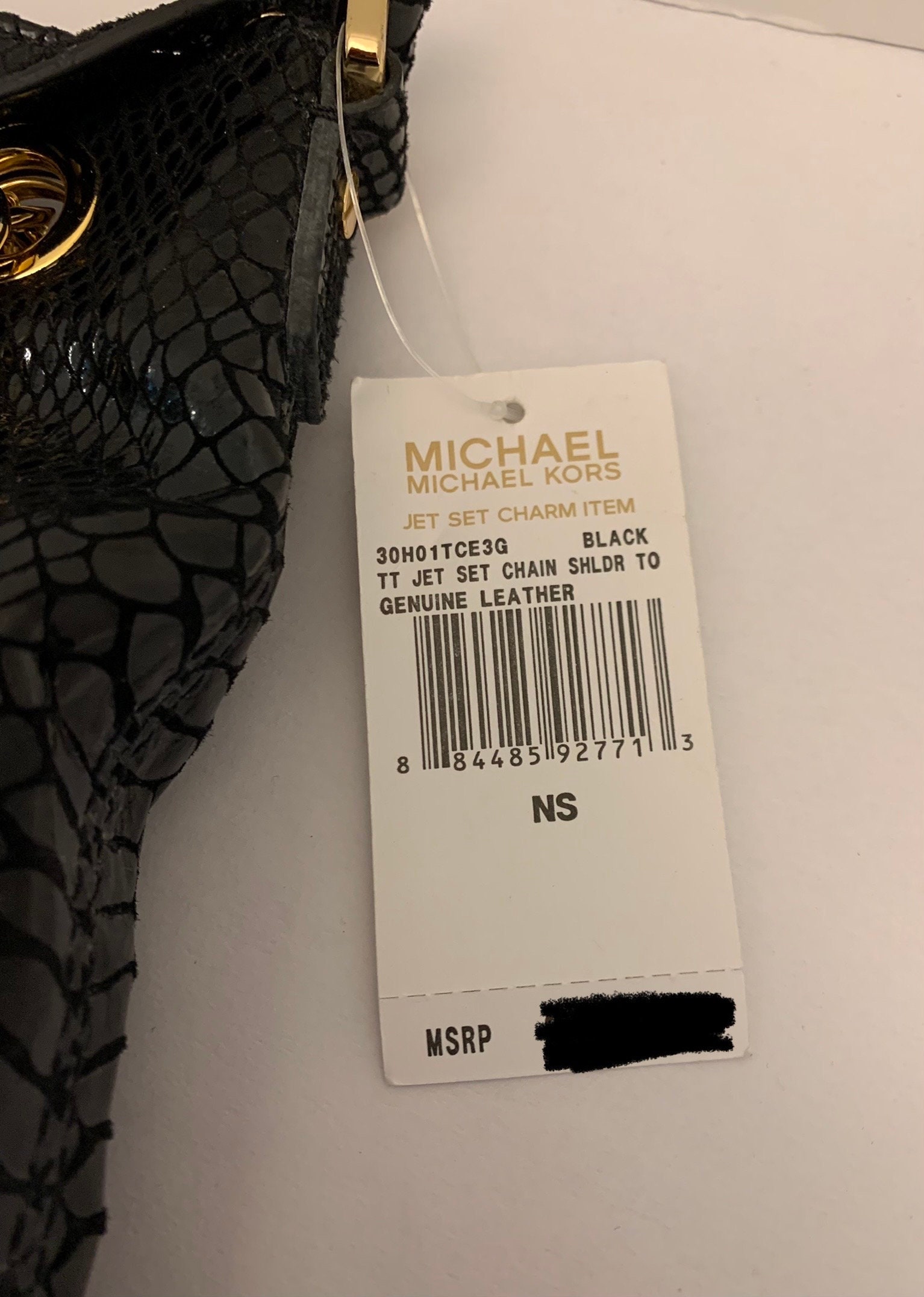 Michael kors tt jet set chain shldr to genuine leather hot sale