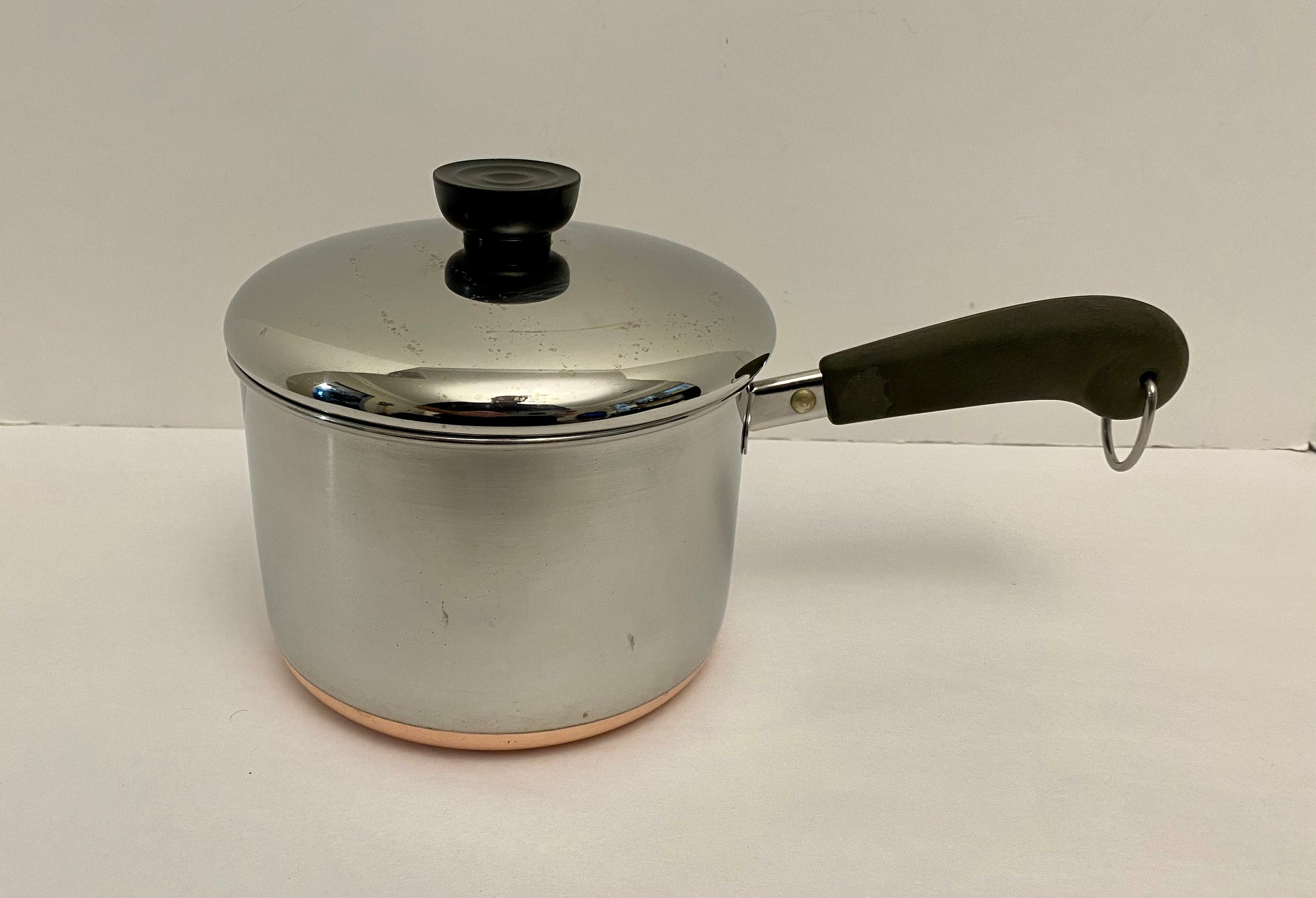 Vintage Revere Ware 2 Quart Saucepan Copper Clad Made in USA 