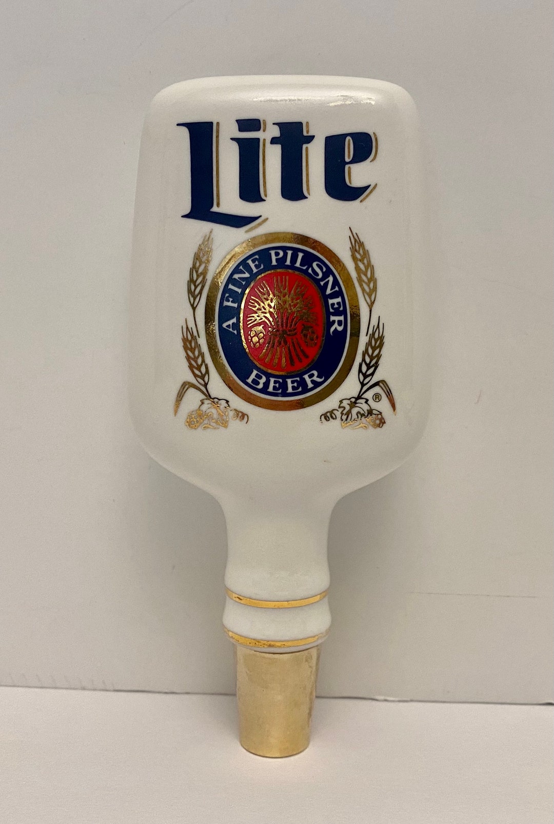 Vintage Miller Lite heavy Porcelain Beer Tap Handle Barware Etsy