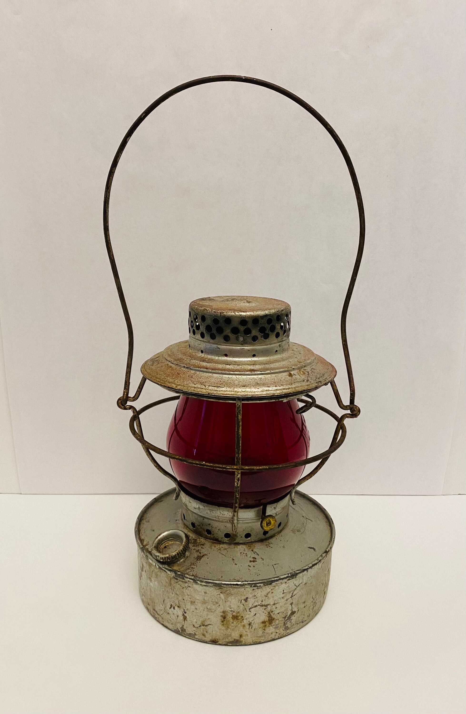 Vintage Handlan St Louis USA RR Lantern W/red Globe City Vintage Handlan St Louis USA RR Lantern W/red Globe City