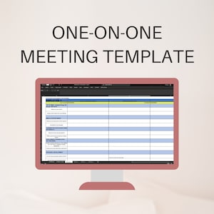One on one Meeting Template for Small Business 1:1 Etsy
