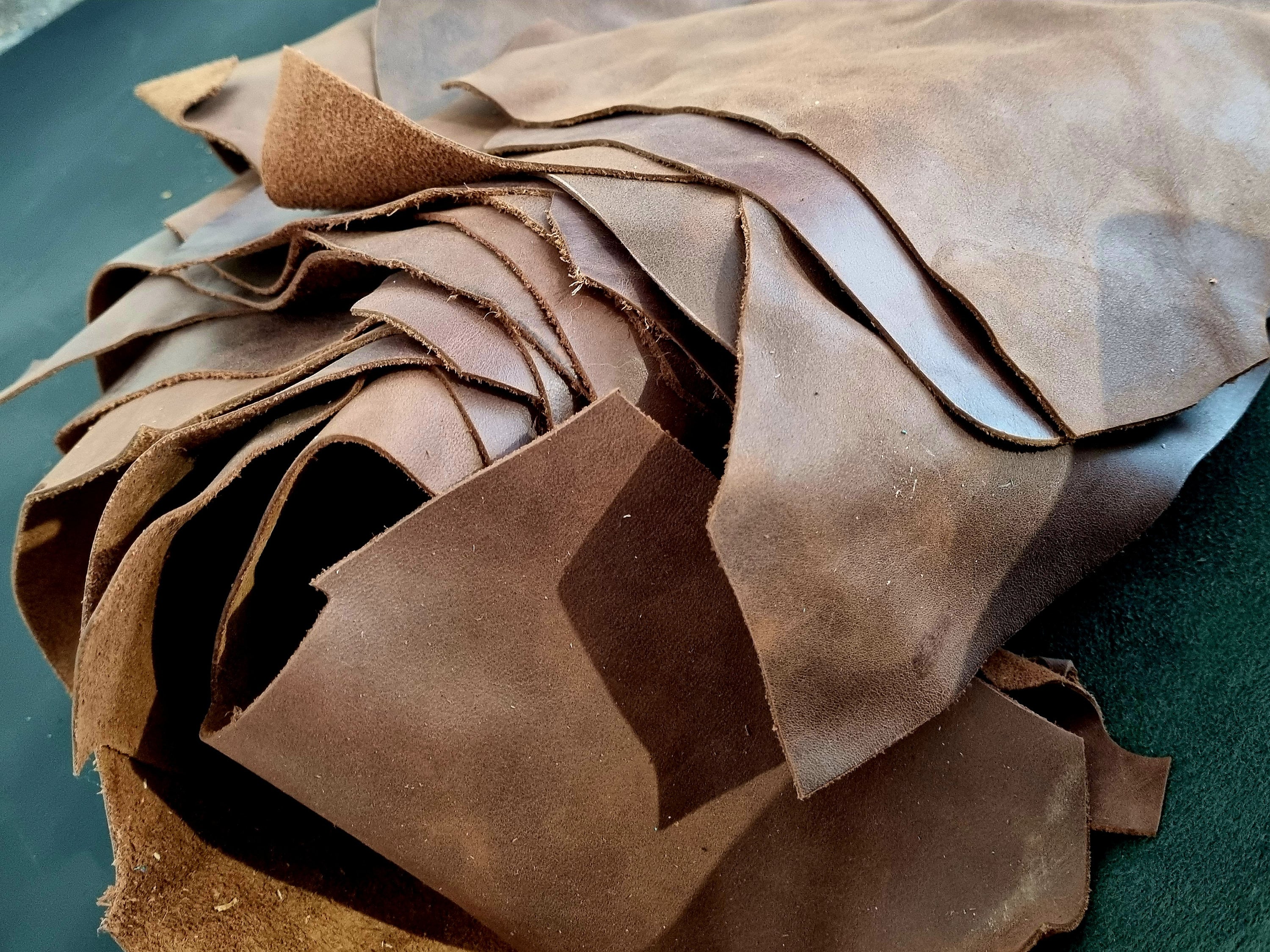 Genuine Leather / Upholstery Scraps / Recycle / Upcycle / Cowhide