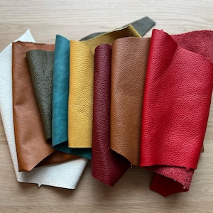 Colorful Leather Mix (1 lb/0.5kg) - Leather Pieces for Crafts & DIY Projects