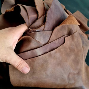 High quality Leather Pieces, Crazy horse Leather Off-Cuts, Leather scraps for diy projects