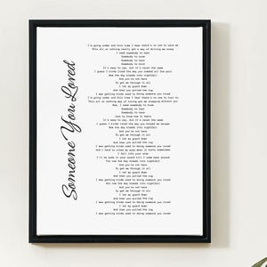 Lewis Capaldi Someone you loved - Lyric Photo Digital download