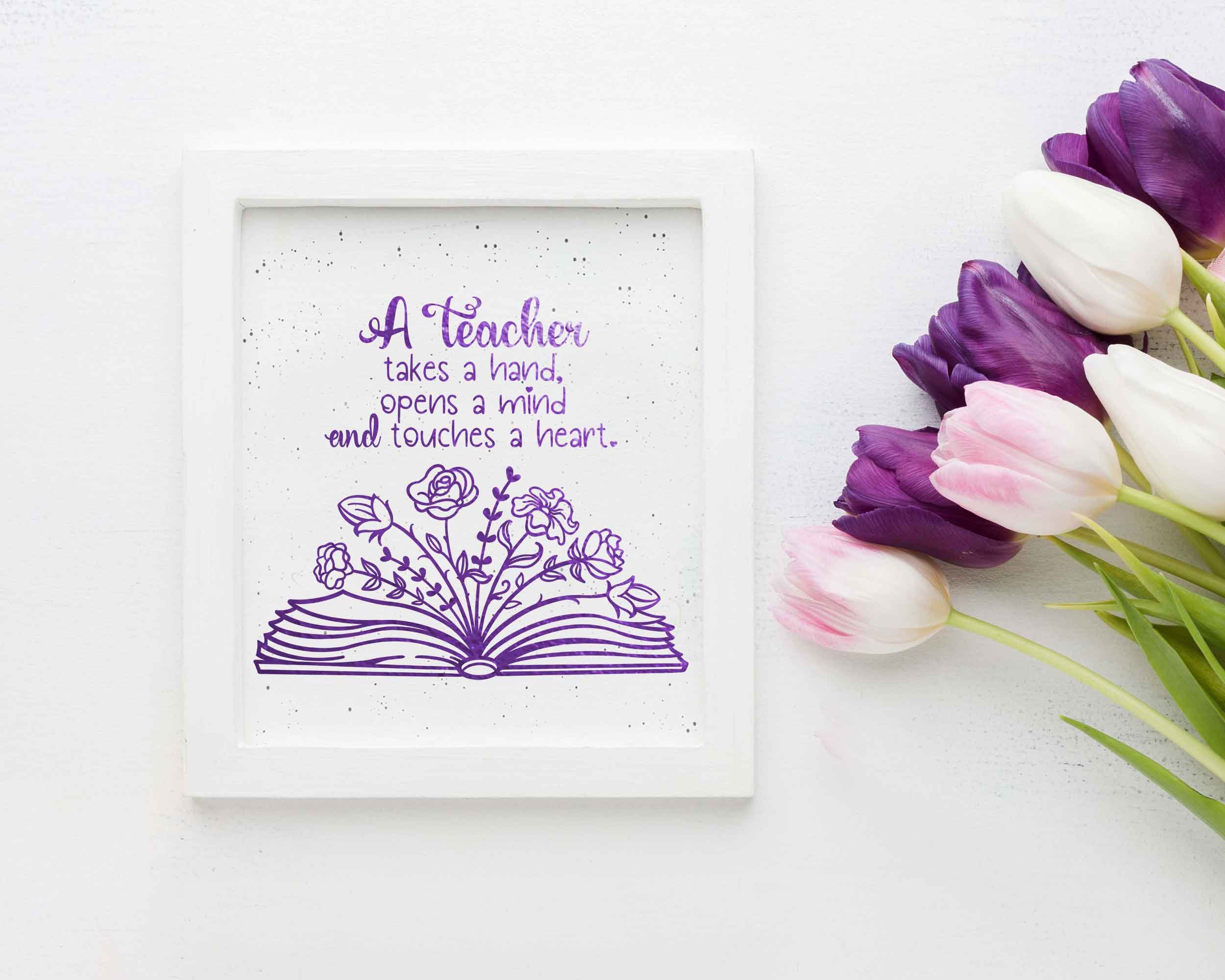 Teacher Love Education SVG Cut File for Cricut + Silhouette Cutting ...