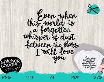 Rowan and Aelin love - Sarah J Maas book quote SVG cut file for Silhouette + Cricut cutting machines • Words from books sublimation art