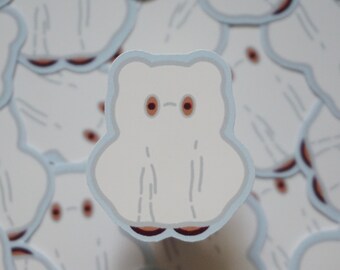 Ghost Pudding | SpookyLil' Friends Soft Matte Vinyl Die-Cut Sticker | Halloween Stickers | 1.404 in x 1.25 in