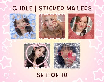 G-IDLE | Kpop Mail Stickers | Happy Mail Stickers | Kpop Stickers | Kpop Trading Stickers | G-IDLE Stickers | Set of 10
