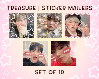 TREASURE | Kpop Mail Stickers | Happy Mail Stickers | Kpop Stickers | Kpop Trading Stickers | TREASURE Stickers | Set of 10